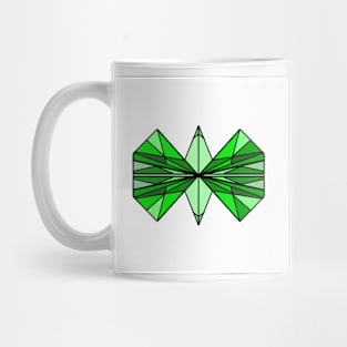 Emerald geometrical butterfly Mug